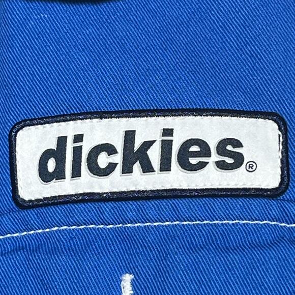 Dickies Blue Jean Crop Denim Jacket Logo Womens Size S Casual Y2K - Picture 9 of 9